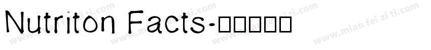 Nutriton Facts字体转换